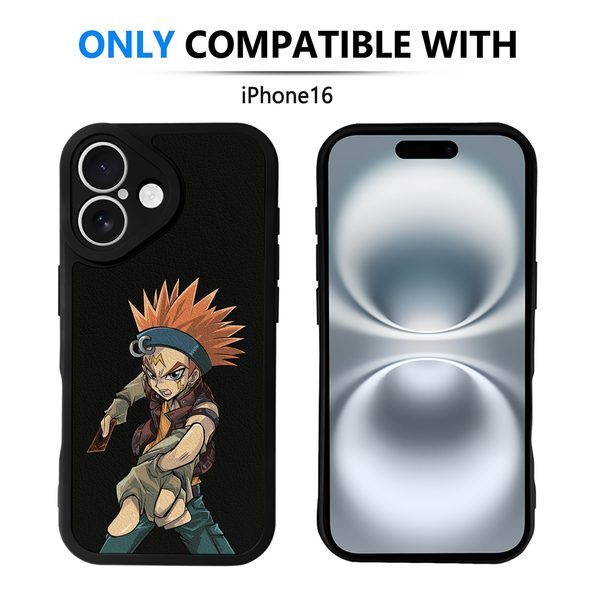 遊☆戯☆王 Yu-Gi-Oh! 【iPhone 16シリーズ対応】シリコンスマホケース（レザー調） 材質：シリコン